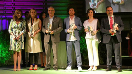 Jorge Moreno con los demás premiados