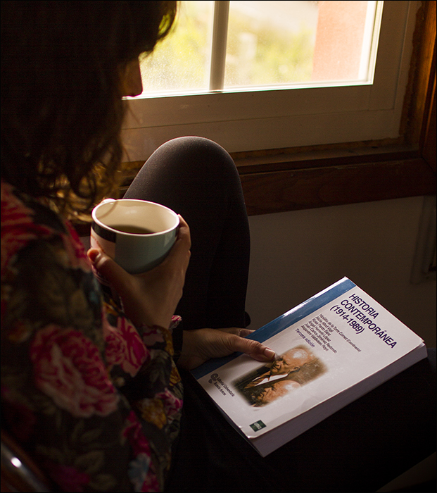 Café y lectura.