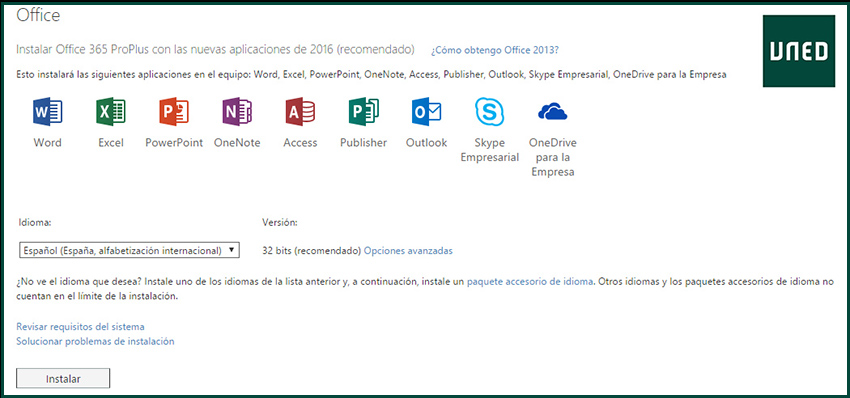 UNED | COMUNICACIÓN Licencias Microsoft